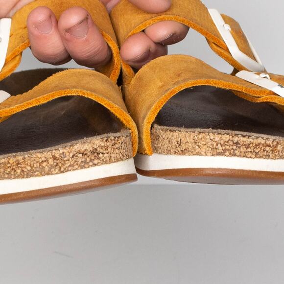 Birkenstock Women's Arizona Sandals Nubuck Big Buckle Comfort Slides 38 7 7.5 AR - Picture 7 of 7